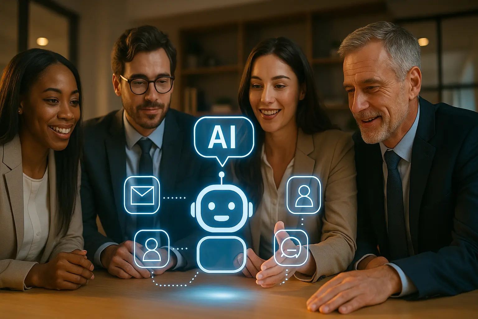 Illustration for No-Code AI Chatbot Integration: Boost Your Business in 2024 (Beginner's Guide)