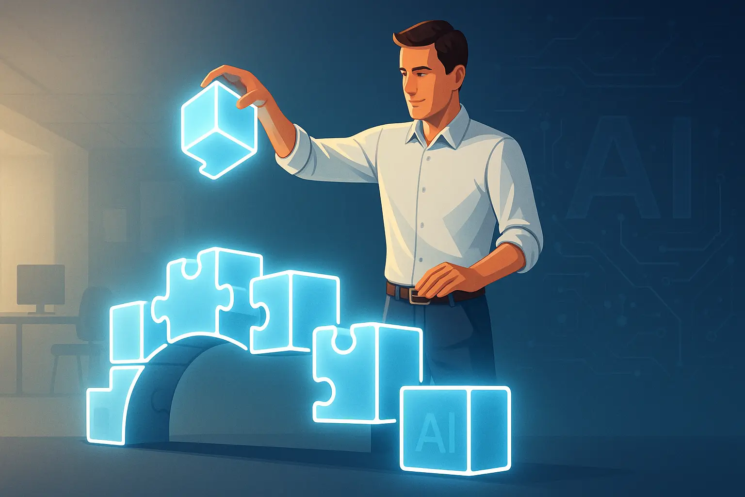 Illustration for Citizen Developer Revolution: How to Train Your Team for No-Code AI Success in 2024