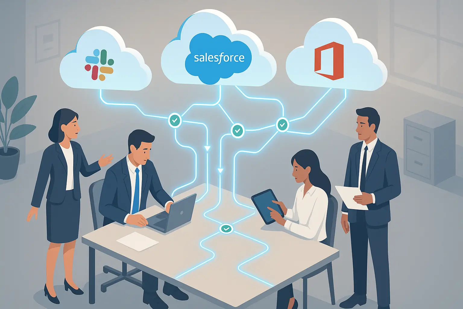 Illustration for How to Integrate BPA with Leading Cloud Tools: Simple Enterprise Guide