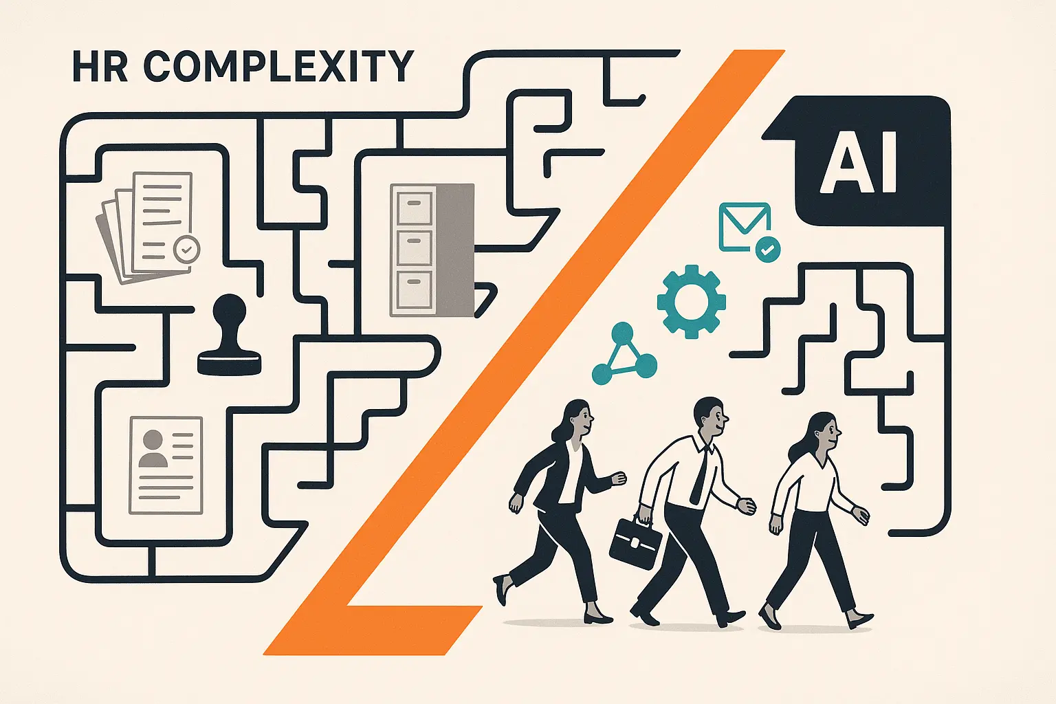 Illustration for No Code, No Problem: Automate HR Tasks Easily with AI in 2024