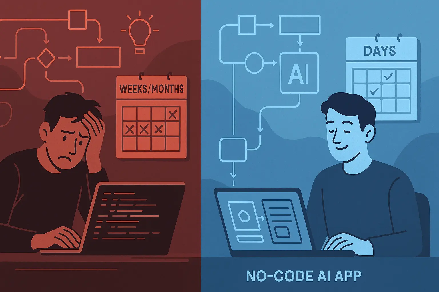 Illustration for Launch Your AI App Fast: No-Code Prototyping From Idea to MVP in Days